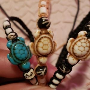 Lot of 3 Handmade Turtle Themed Bracelets
